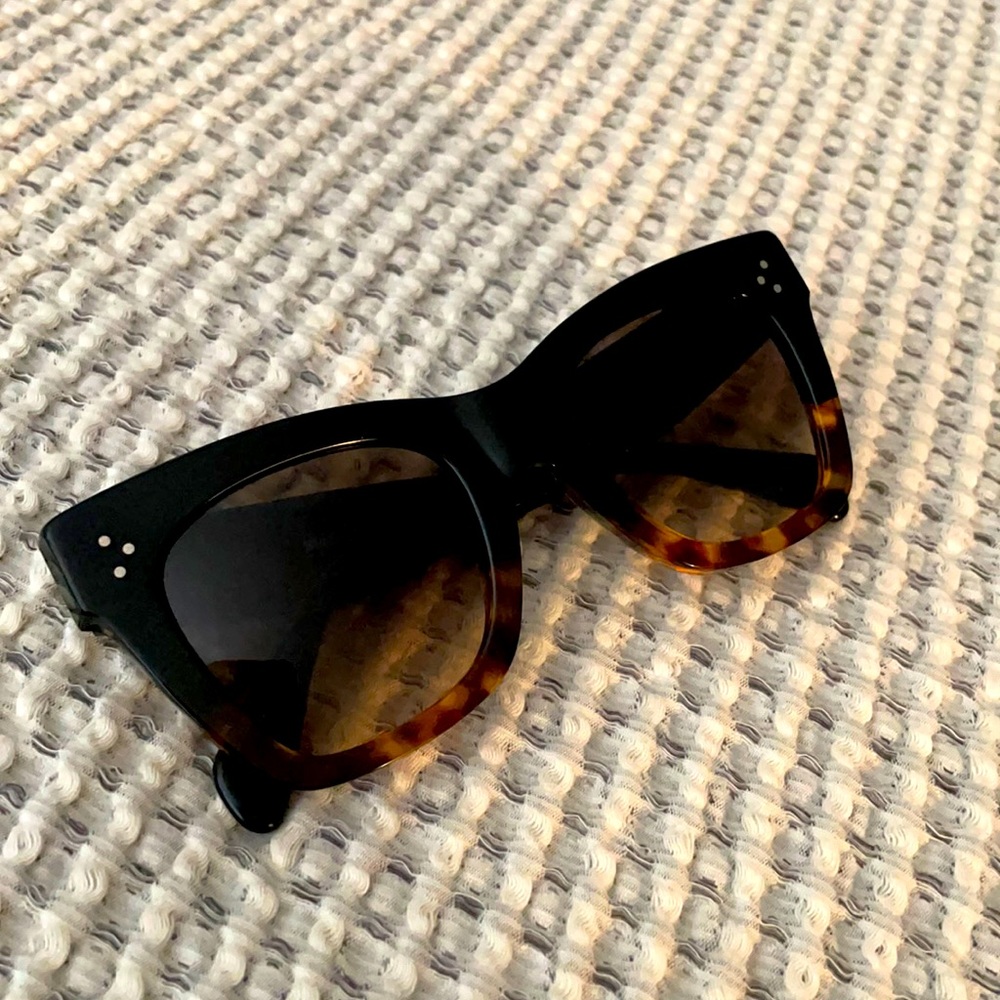 Celine Sunglasses-Black & Tortious Shell (CL41098)